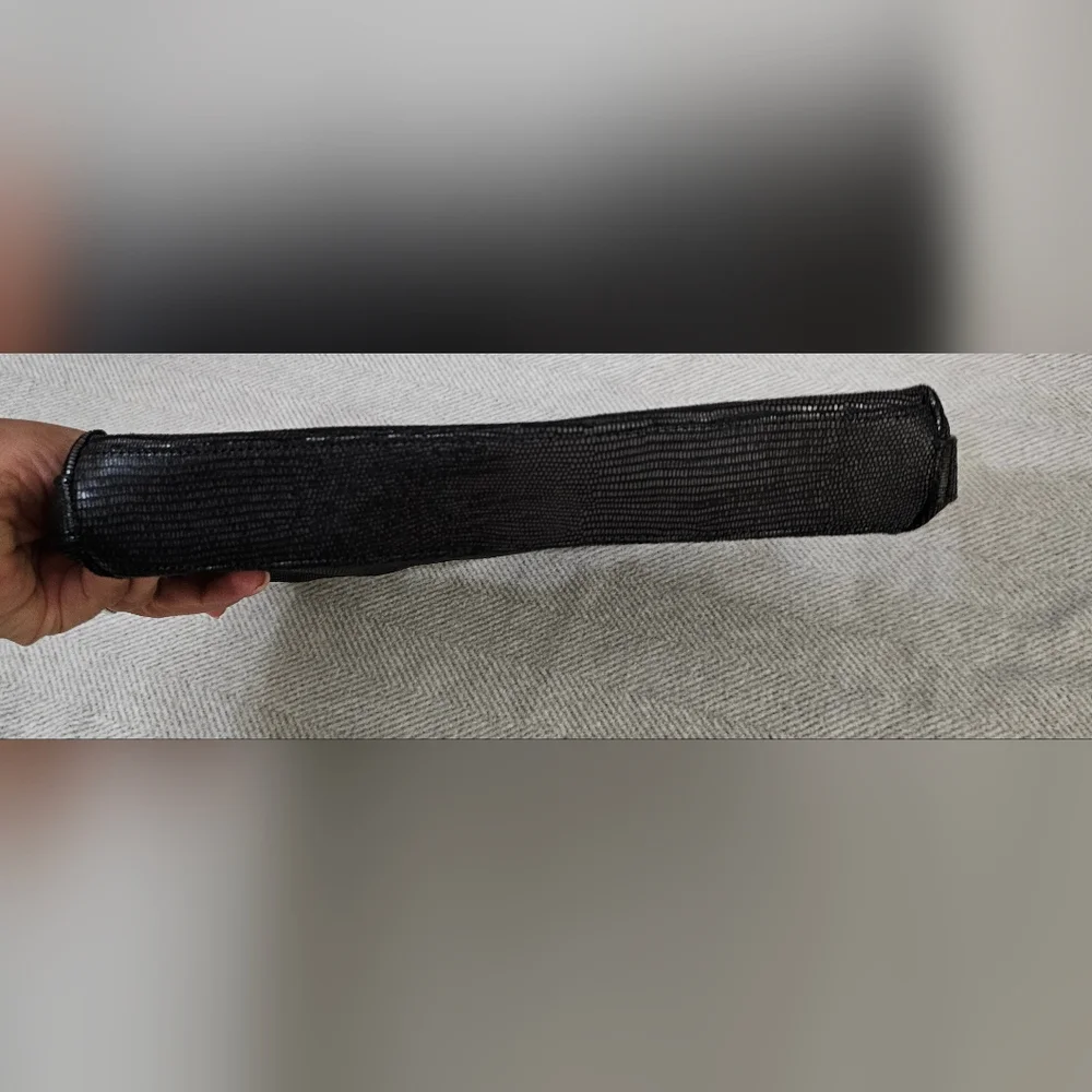 India Hicks Black Textured Leather Portfolio - Picture 6 of 13